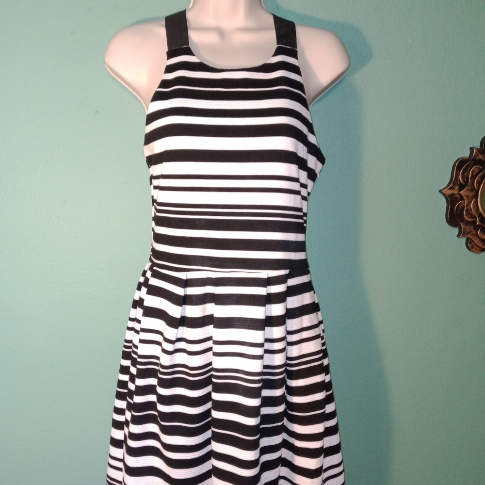 Short Striped Skater Dress